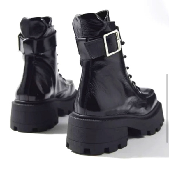 Cooperative Chunky Patent Leather Boots - Picture 3 of 8